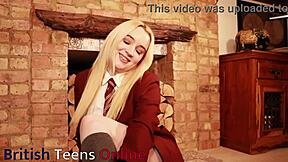 this college student got caught stuffing panties in a wild homemade scene. her neighbor couldn't resist joining in.