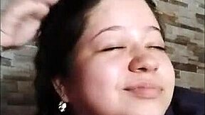 Recording When Stepbro Came and Banged Me Hard. Latina Pussy Filled with Cum by Roommate.