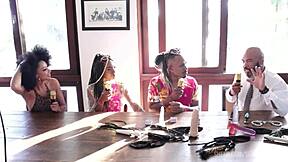 Brazilian Black Couple Enters Porn In Sheer Red Outfits?