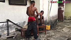 My landlord daughter insisted for outdoor fucked in the ghetto