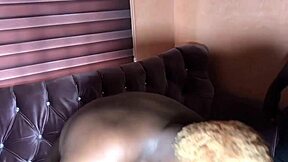 How does the teen with giant boobs get creampied