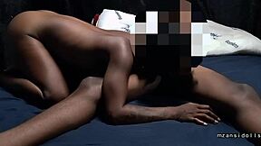 Sexy African ebony couple rides cocks with fat asses and natural tits! 🔥