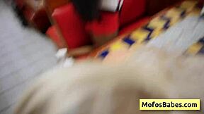 Two Busty Sluts Share BBC In Public Diner!