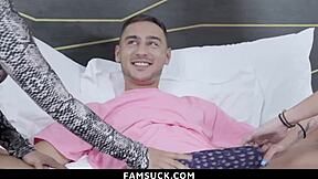 Stepbrother Gets a Bonus to Fuck Both of His Stepsisters - Famsuck