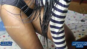 sexy thottiana deepthroats, blows, and gets creampie on big ass