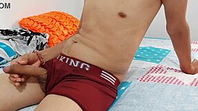 Skinny Guy from USA Touches Himself with Good Cock on Camera