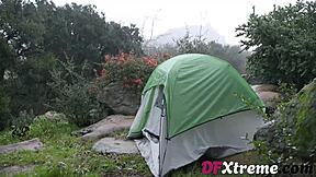 Madison Morgan gets fucked hard in the camps on private property with deepthroat