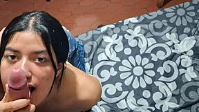 Girlfriend Begs For Cum On Her Face During Blowjob.