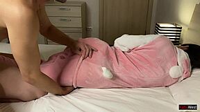 Hard Fucked Stepsister's Tight Pussy with Cum on Panties