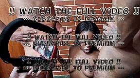 Naughty young mulata fucks two guys in quickie, gets intense facial