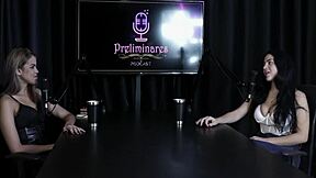 Anabele Nogueira Teases in Sheer Red for a Wild Gang Bang.