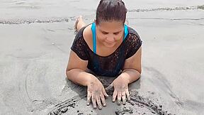 I saw this latina gordita with the biggest ass on the beach.