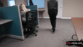 Cheating teen fucked hard by boss at office