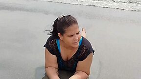 I saw this latina gordita with the biggest ass on the beach.