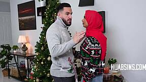 She Wears Hijab During Passionate Christmas Sex