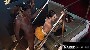 Putting Big Black Dick In This Petite White Girl's Cervix.