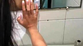 He fucks my tight ass in bathroom, want creampie close up?