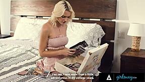 Kenna James gets double penetrated by Vicki and Katrina in a wild strap-on threesome