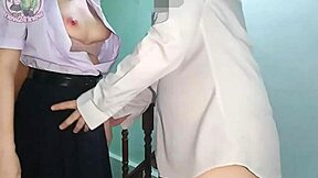 Thai schoolgirl gets licked before anal in dorm. Water everywhere in 4K!