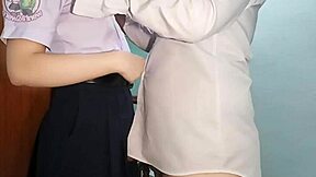 Thai schoolgirl gets licked before anal in dorm. Water everywhere in 4K!