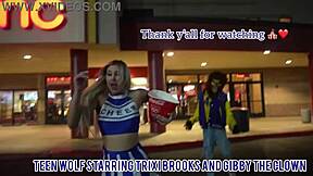 teen wolf 2024 remake with trixi brooks and gibby the clown in costumes