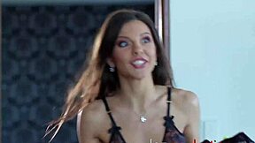 Petite teen Milana Ricci grinds pussy on hot milf Gia Dimarco