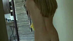 nicole ray rests her ass on april o'neil's tits to fuck deep