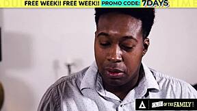 Slim ebony baddie bent over for rough doggystyle threesome