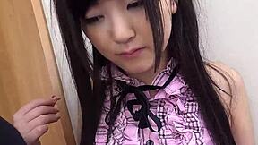 Petite Japanese virgin teen 18+ tries first suck and facial with old guy! 😲