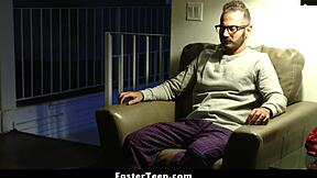 foster daughter obeys new family rules to stay home.