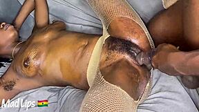 slim black lactating young milf fucked by big black long cock.