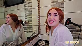 pr�via do primeiro video pornor da novinha gaucha manuh, blowjob and creampie