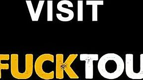 Excited teen 18+s bent over for rough doggystyle and blowjob