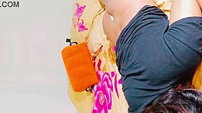 Step sister feels intense pleasure from step brother's pussy fucking at home.