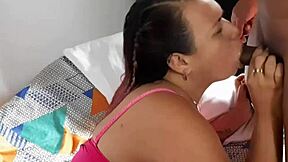 my stepsister gives me a good blowjob before entering the house