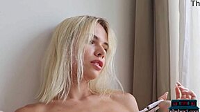 Super Petite Russian Blonde Aleksandra Smelova Teases in Softcore Clip