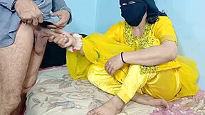 I'm fucking my yellow-dressed desi bhabhi's juicy pussy in cowgirl and reverse cowgirl bareback.