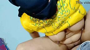 I'm fucking my yellow-dressed desi bhabhi's juicy pussy in cowgirl and reverse cowgirl bareback.