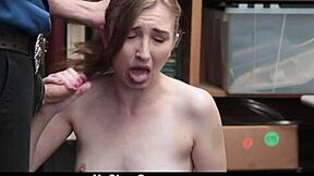 gracie may green had no choice but to submit to the guard. she rode hard under his domination in a hidden cam sting by myshopsex.