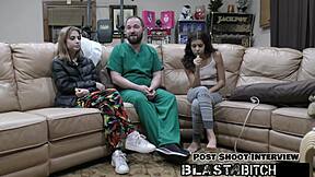 Daisy Beans, the Nurse, Humiliates Her Patient by Blasting His Pussy with Cum in POV