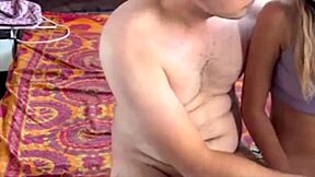 sharing bed with step sis on vacation leads to hardcore fucking and cum in mouth