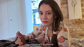 stepsister loses virginity to stepbrother, condom breaks, and he finishes inside her tight slit