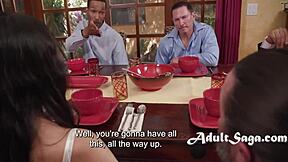 Unbelievable! Wife Banged Entire Office in Rough Cuckold Action at Work!