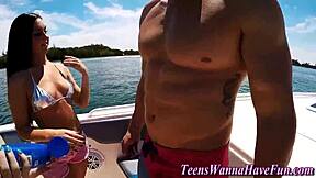 At the party on the yacht, teens are getting fucked hard in high definition.