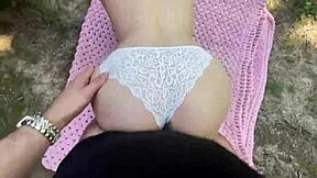 outdoor picnic leads to creampie