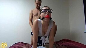Student feels excited giving teacher handjob and blowjob, then doggystyle.