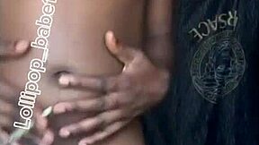 Sexy Black Babe Gets Horny At Home After Smoking