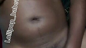 Sexy Black Babe Gets Horny At Home After Smoking