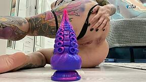 the maid found a doll from the owner and began to fuck her