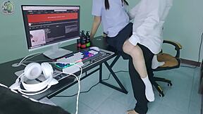 Thai student screams as senior fucks her loudly